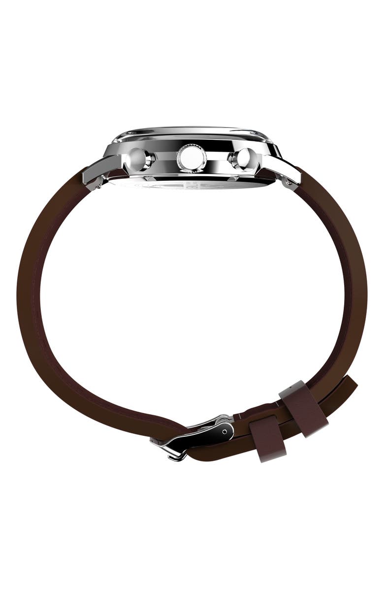 Timex<sup>®</sup> Marlin Chronograph Leather Strap Watch, 40mm, Alternate, color,