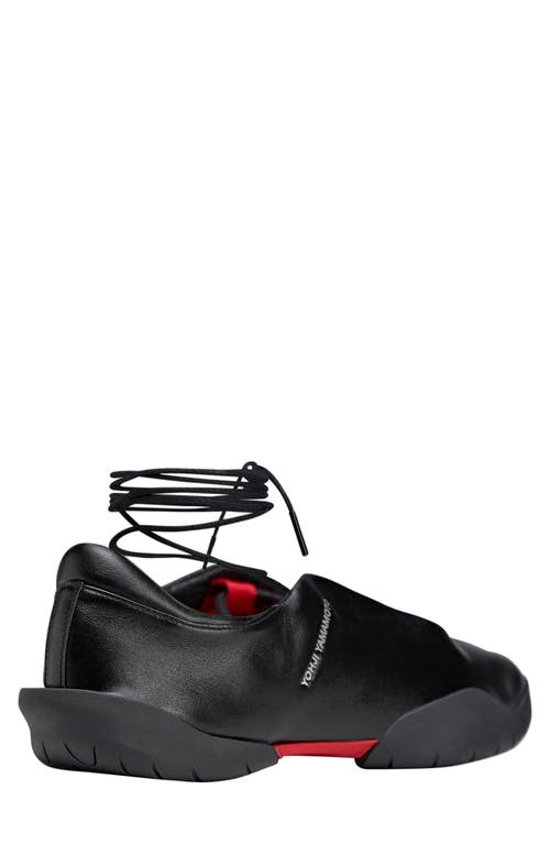 Y-3 Adidas Regu Mary Jane In Black/black/better Scarlet