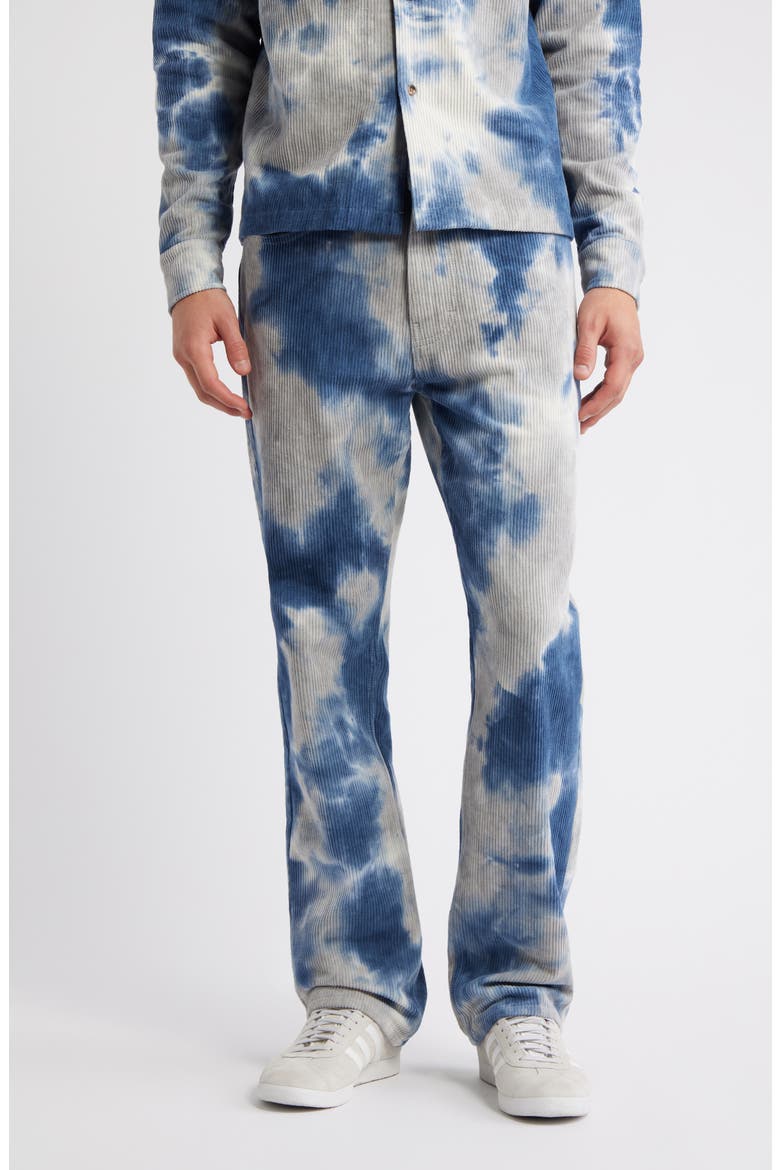 Curtis Tie Dye Cotton Corduroy Pants, Main, color, BLUE