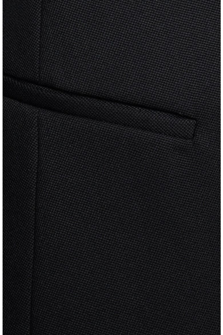 Leather Sleeve Virgin Wool Blazer, Alternate, color, BLACK
