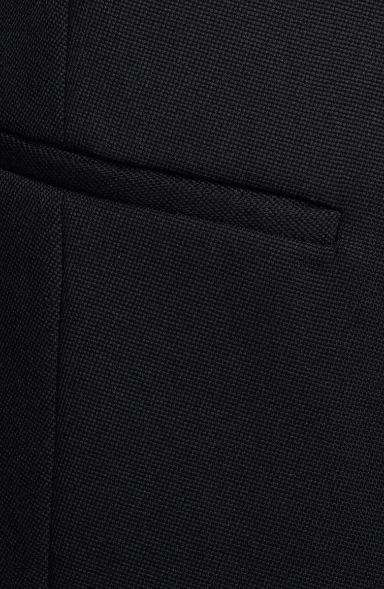 Helmut Lang Leather Sleeve Virgin Wool Blazer, Alternate, color, 