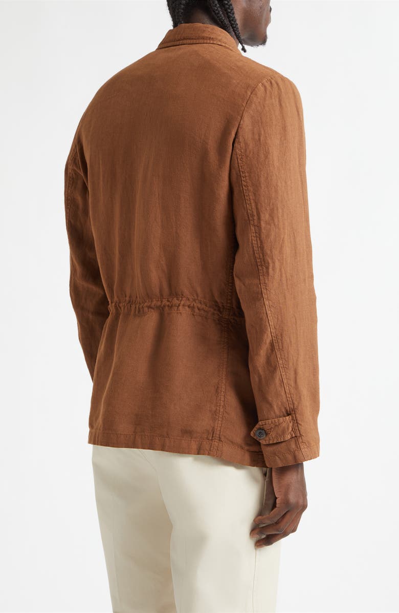 Boglioli Linen Field Jacket, Alternate, color, Sienna