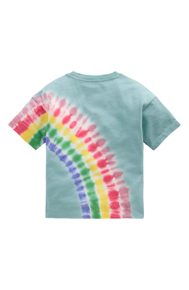 Mini Boden Kids' Tie Dye Rainbow Cotton T-Shirt, Alternate, color, Dawn Blue Rainbow