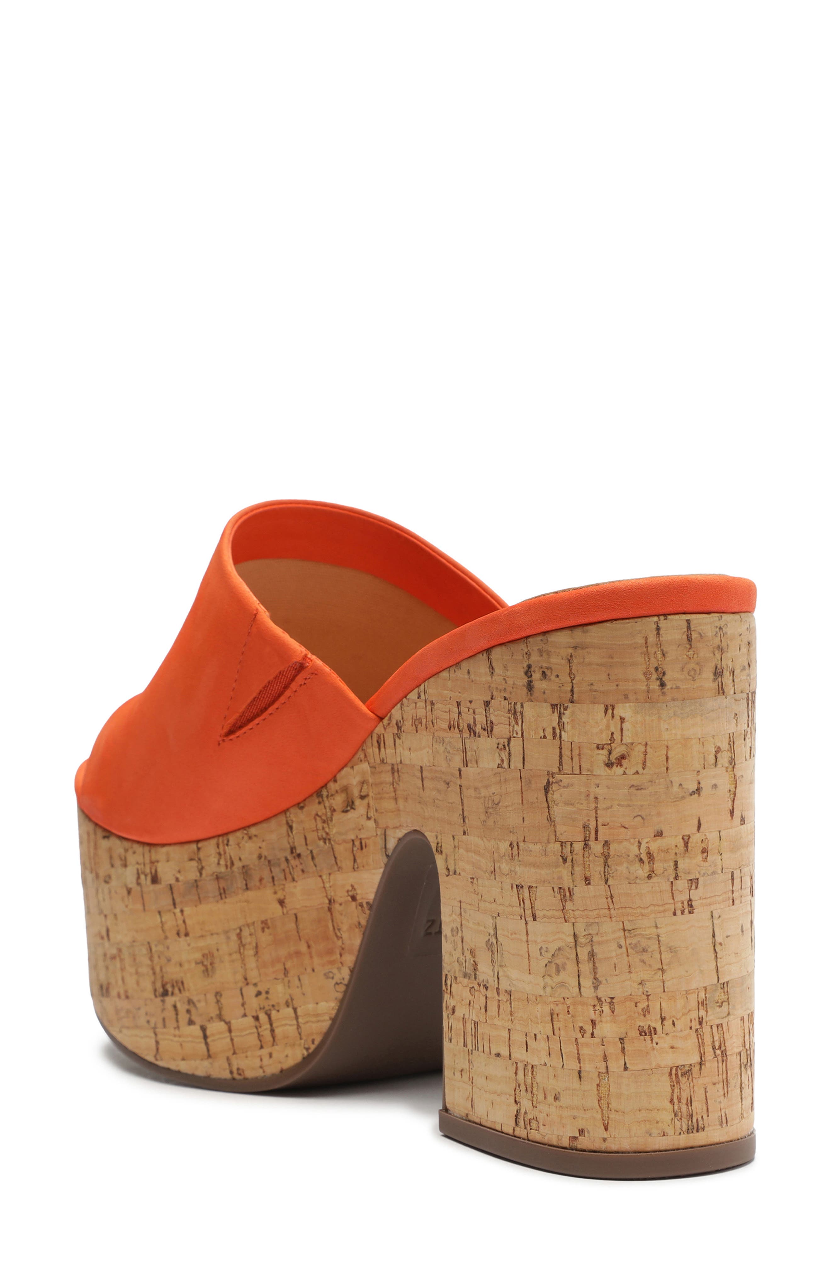 Dalle Platform Slide Sandal, Alternate, color, FLAME ORANGE