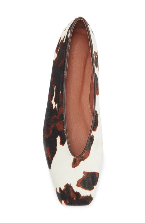 Tony Bianco Bayley Genuine Calf Hair Ballet Flat In Ivory Multi Pony