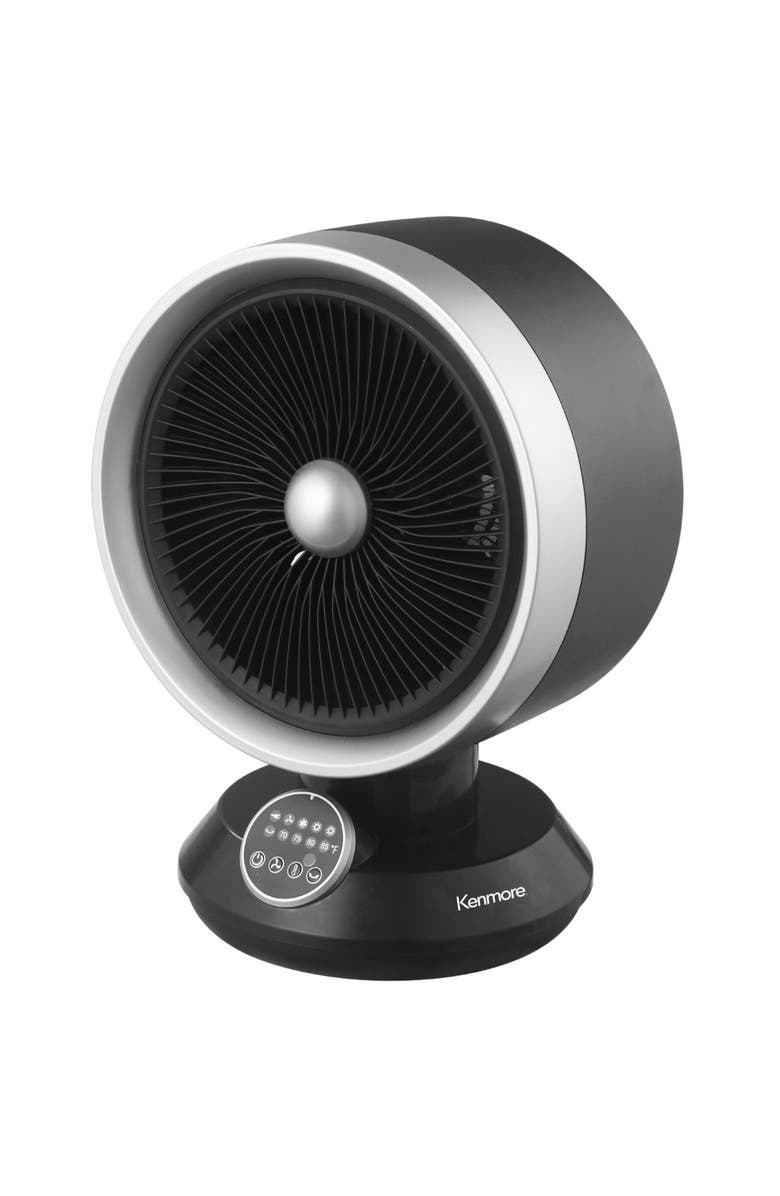 Kenmore 2 In 1 Black Desk Fan and Heater Combo, Main, color, Black