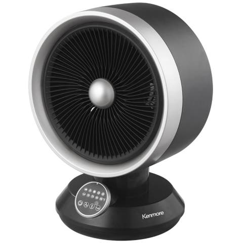 2 In 1 Black Desk Fan and Heater Combo