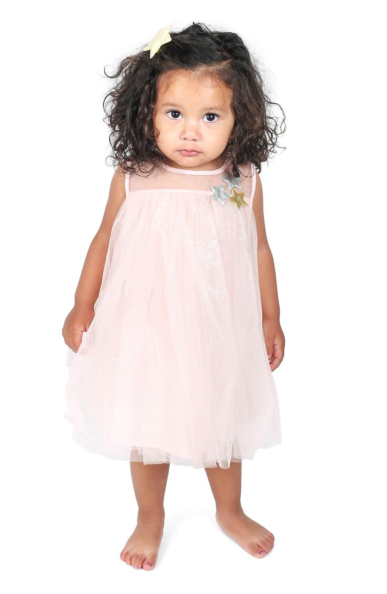 Popatu Star Glitter Tulle Dress, Alternate, color,