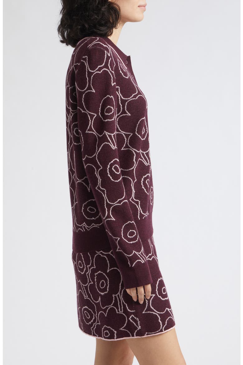 Unikko Wool Blend Polo Sweater, Alternate, color, WINE RED LIGHT PINK