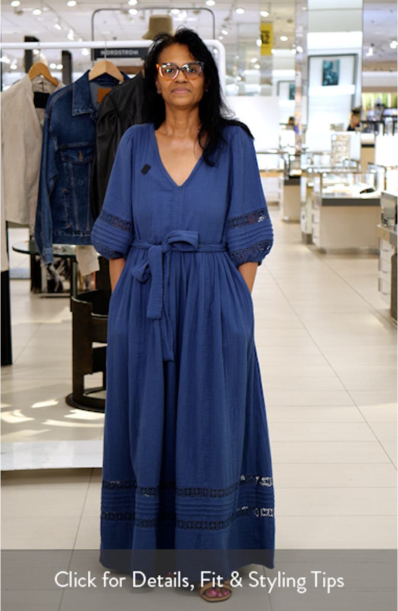 Belted Cotton Maxi Dress, sales video thumbnail