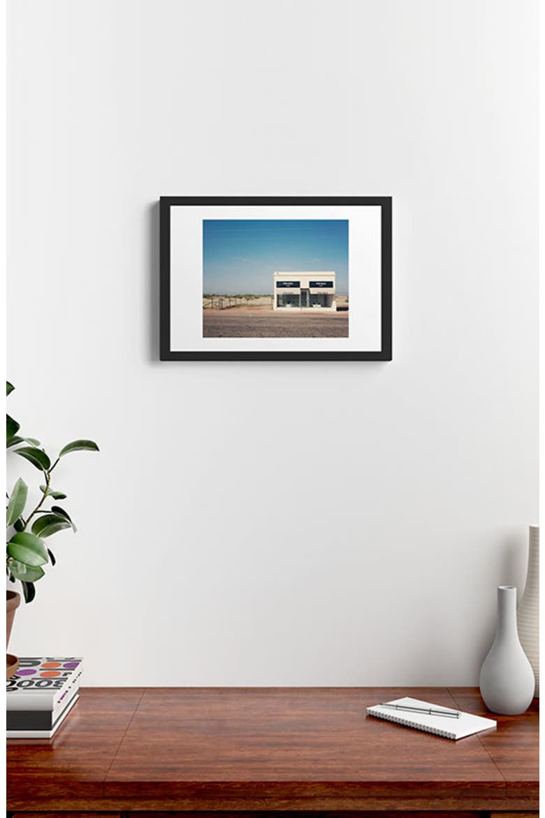 Irony in West Texas Framed Art Print, Alternate, color, BLUE