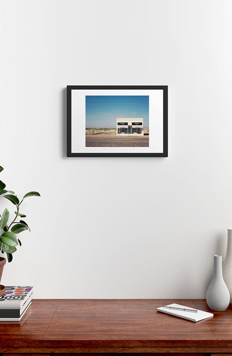 Deny Designs Irony in West Texas Framed Art Print, Alternate, color, Blue