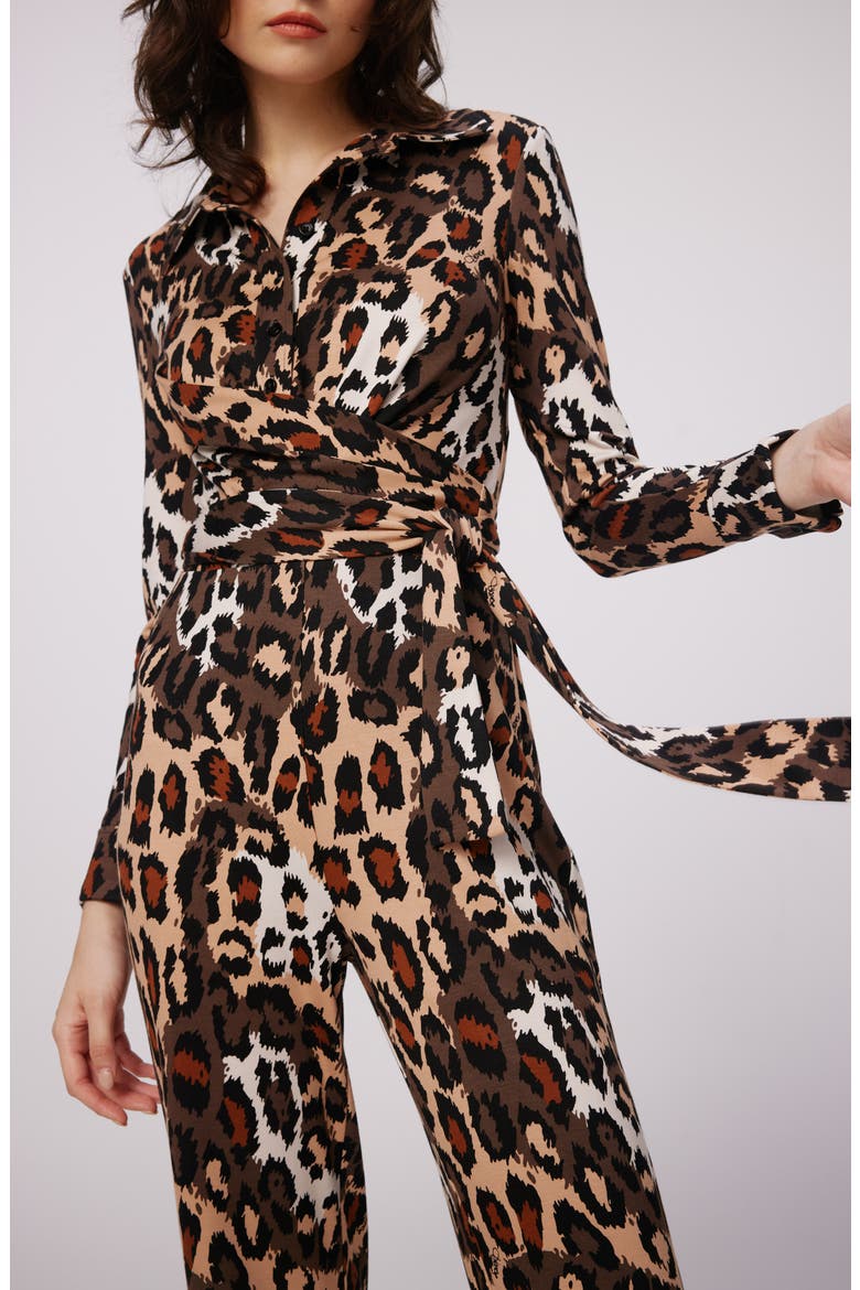 Michele Long Sleeve Jumpsuit, Alternate, color, JUNGLE CAT MED