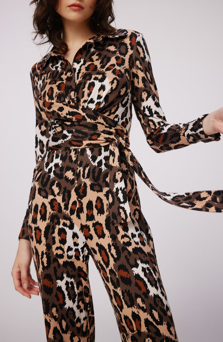 DVF Michele Long Sleeve Jumpsuit, Alternate, color, 