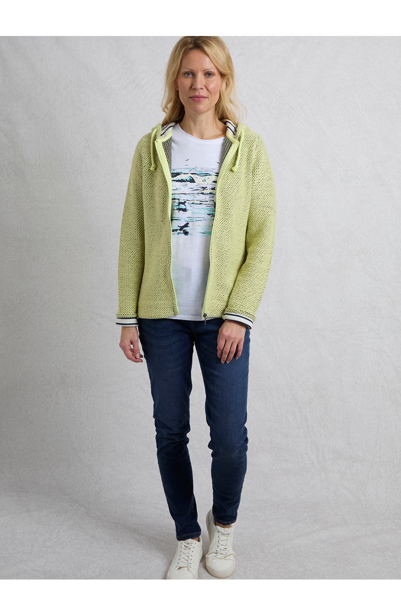 Weird Fish Chicoa Full Zip Macaroni Hoodie, Alternate, color, Celery