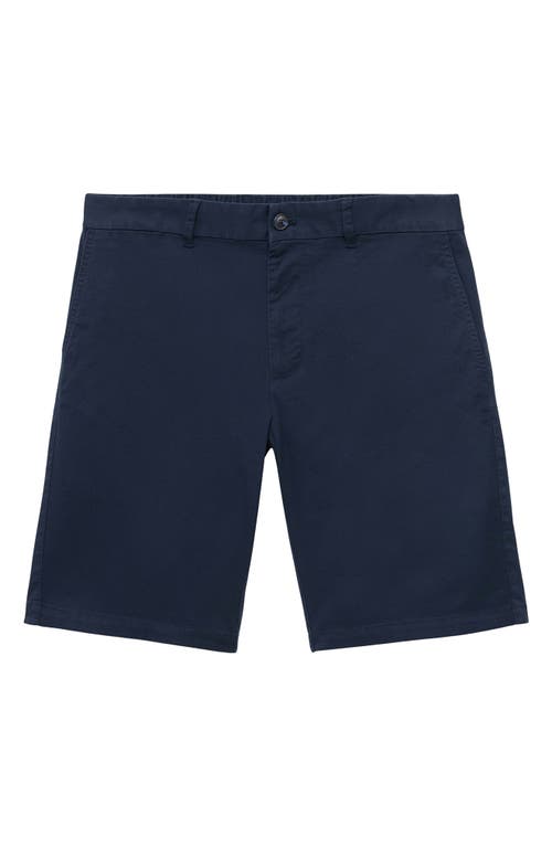 Mango Slim Fit Flat Front Bermuda Chino Shorts In Dark Navy