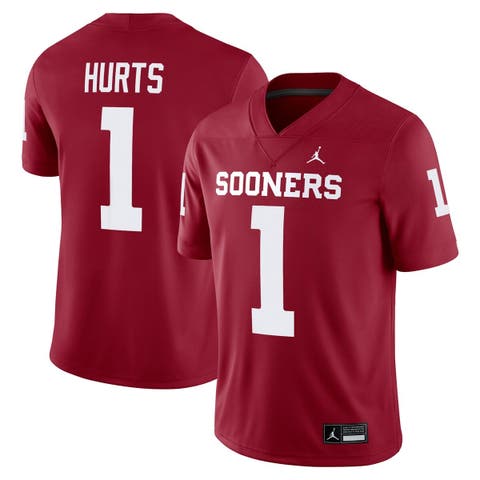 Men's Jordan Brand Jalen Hurts Crimson Oklahoma Sooners Alumni Player Game Jersey