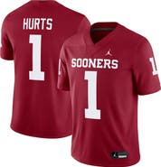 Jordan Brand Men's Jordan Brand Jalen Hurts Crimson Oklahoma Sooners Alumni Player Game Jersey