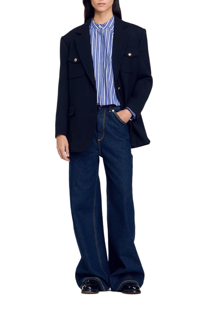 SANDRO Striped shirt, Alternate, color, 