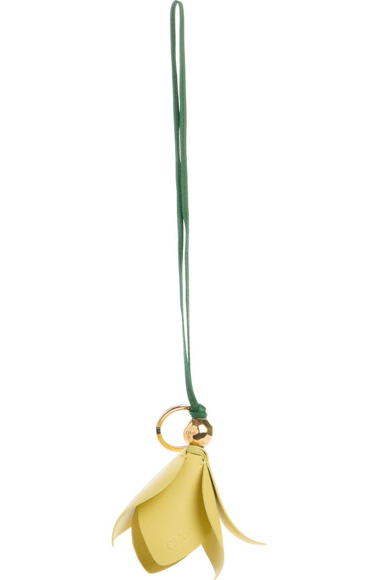 Chloé Symbols Tulip Bag Charm, Main, color, Radiant Yellow
