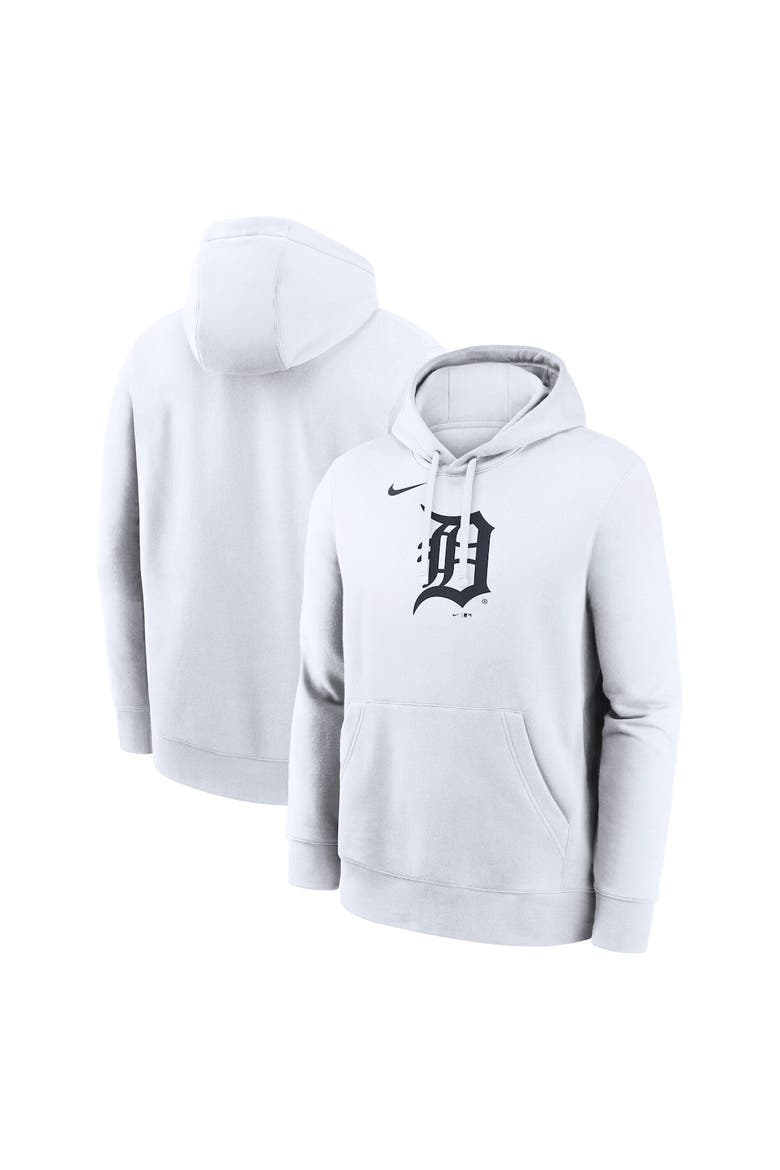 Men's Nike White Detroit Tigers Logo Club Hoodie, Main, color, White