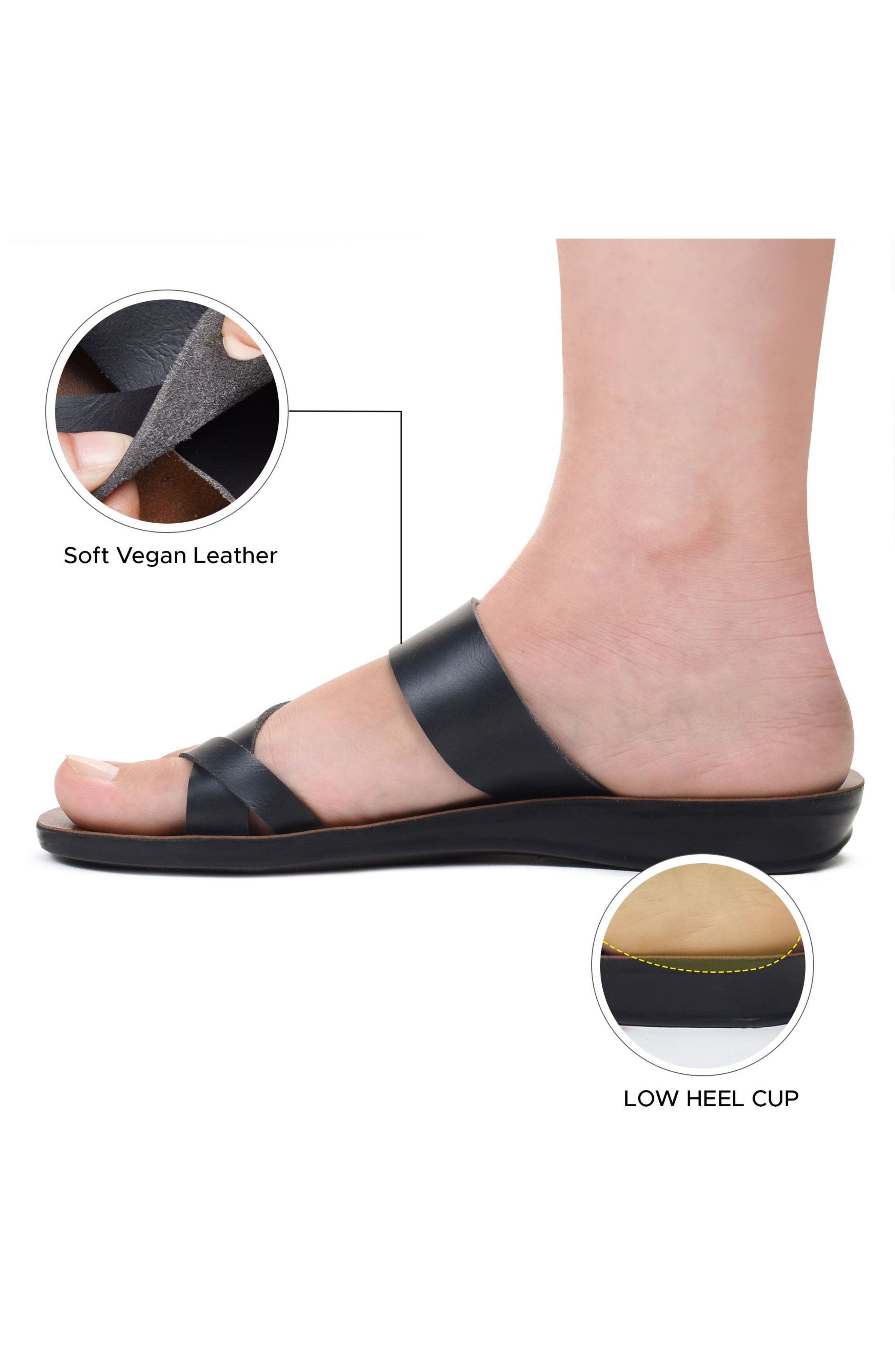 AEROSOFT Verona Travel Sandal, Alternate, color, Black