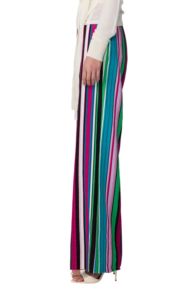 Diane von Furstenberg Alexander Stripe Pants, Alternate, color, Tropez Stripe Big Gossip Pink
