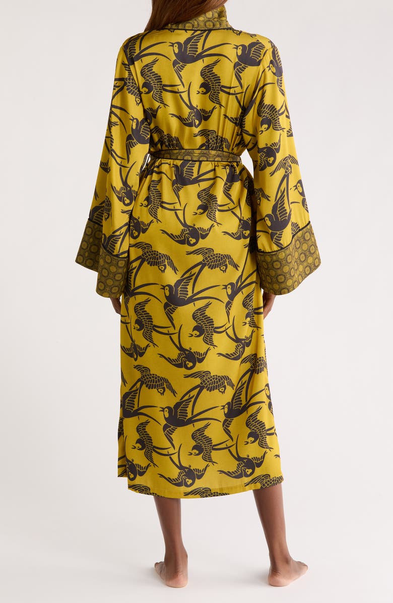 KILO BRAVA Print Maxi Robe, Alternate, color, Antique Swallows
