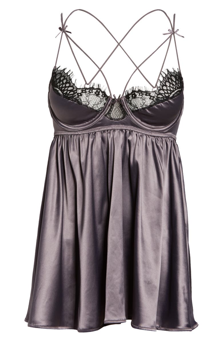 Oh La La Cheri Underwire Babydoll Chemise & G-String, Alternate, color, 