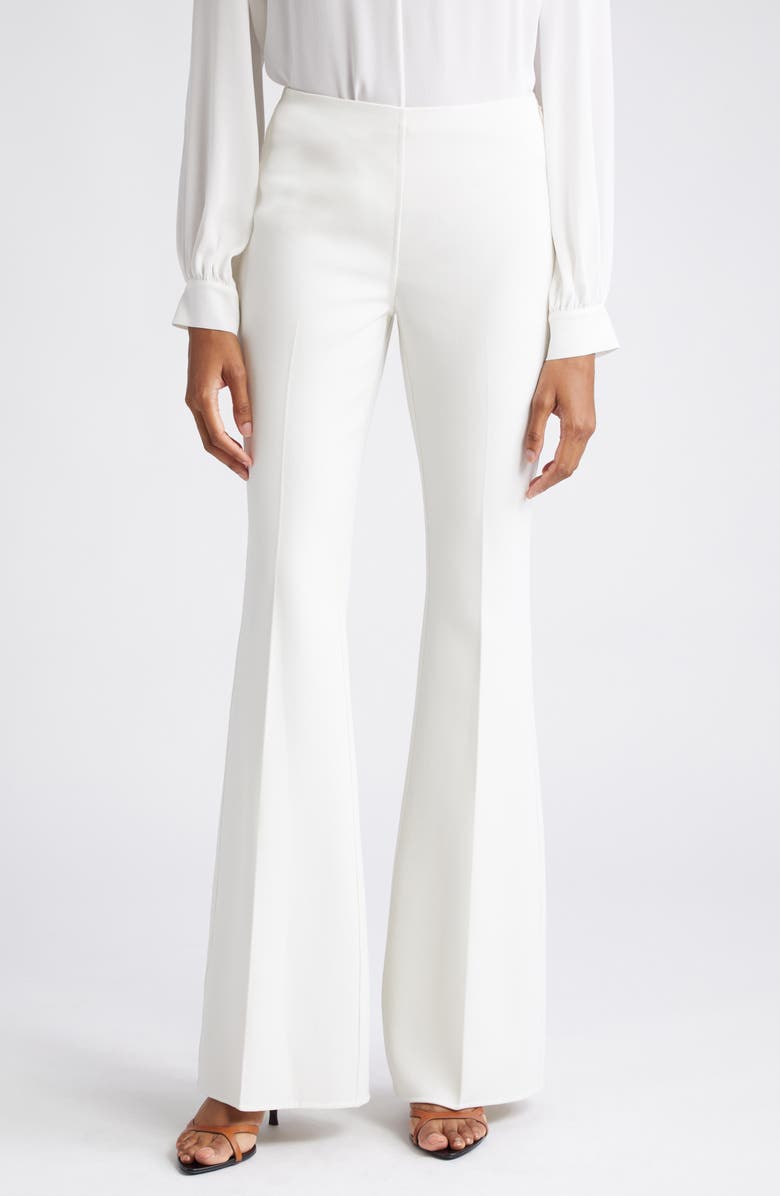 Michael Kors Collection Brooke Stretch Wool Flare Leg Pants, Main, color, 