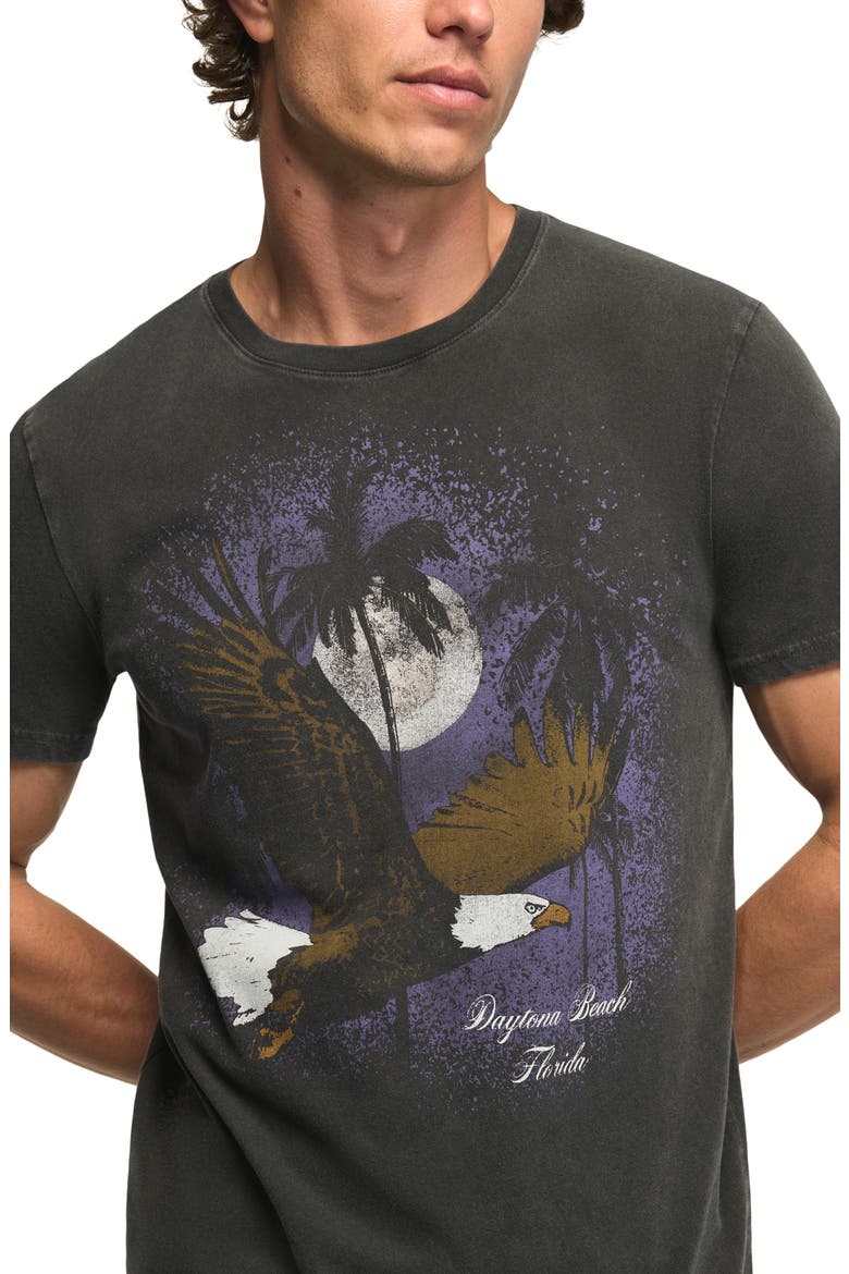 Night Eagle Cotton Graphic T-Shirt, Alternate, color, JET BLACK