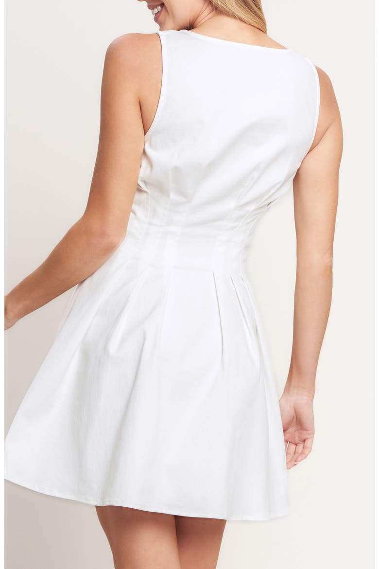 Denim Minidress, Alternate, color, WHITE DENIM