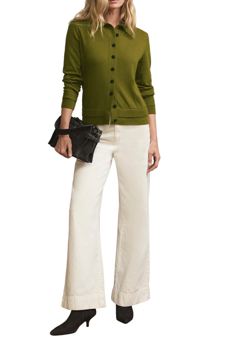 Long Sleeve Cotton Blend Knit Top, Main, color, Green