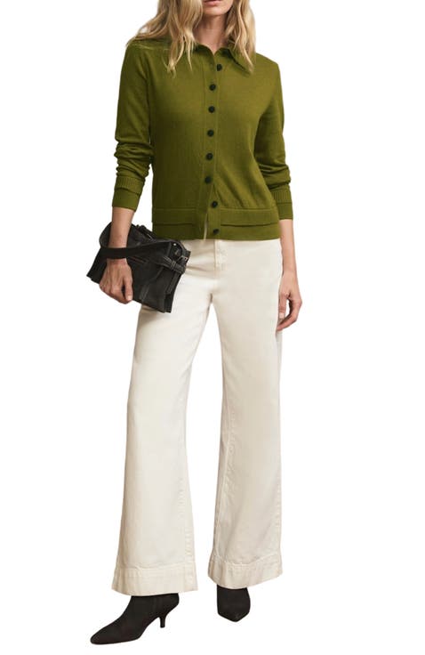 Long Sleeve Cotton Blend Knit Top