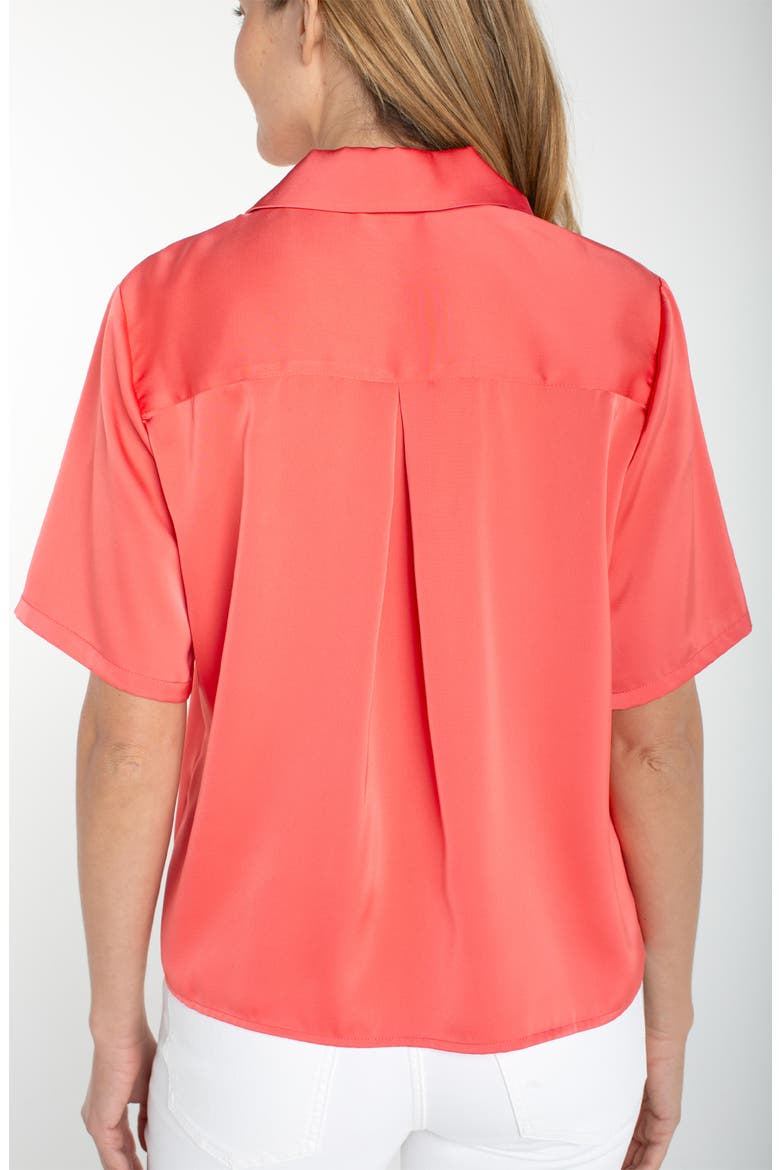 Camp Collar Button-Up Shirt, Alternate, color, SUNSET CORAL