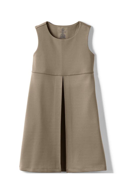 Lands' End Girls Ponte Pleat Jumper In Khaki