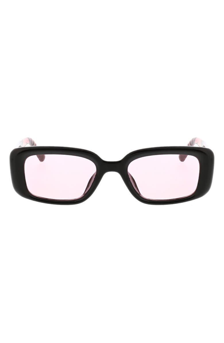 Roxy 51mm Slim Rectangle Sunglasses, Main, color, Dark Demi