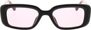 Roxy 51mm Slim Rectangle Sunglasses