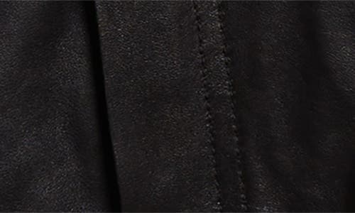 Balmain Belted Lightweight Lambskin Leather Biker Jacket In Black