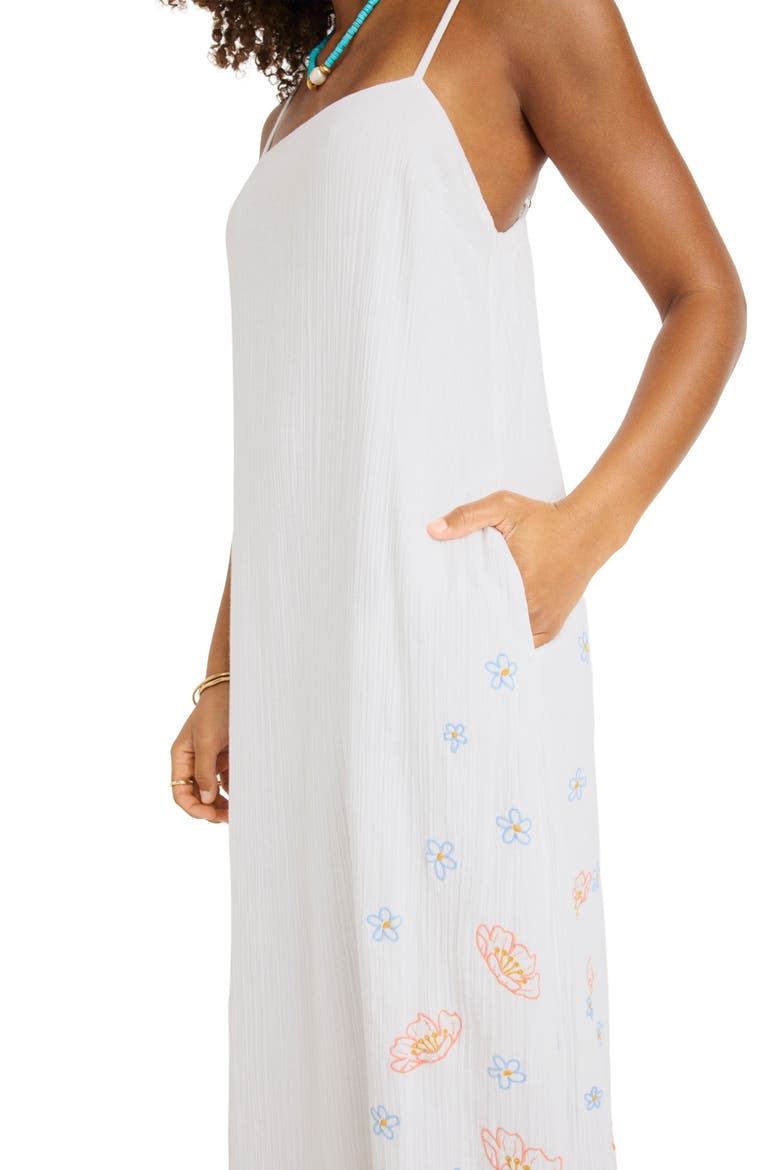 Rhea Embroidered Sundress, Alternate, color, WHITE