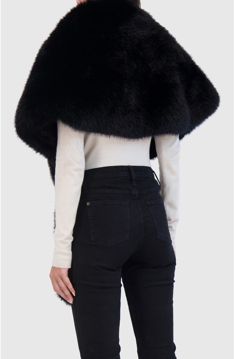 Lyla Grant Fur-Free Fox (Faux Fur) Stole, Alternate, color, Black