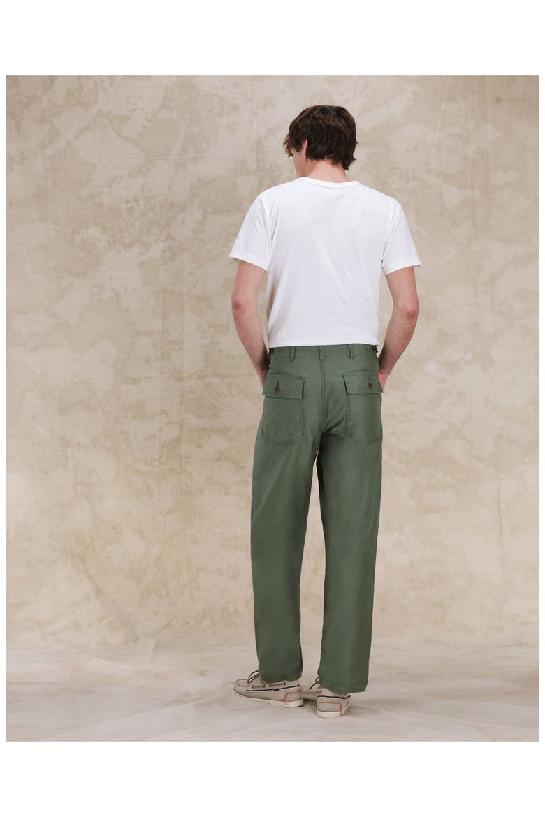 Newfatigue Satin Pocket Trousers, Alternate, color, GREEN