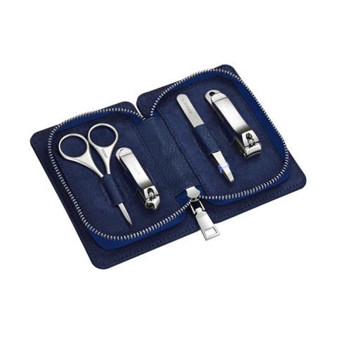 Turbo 4 Piece Surgical Steel Groom Kit - Carbon Fiber Pattern Case