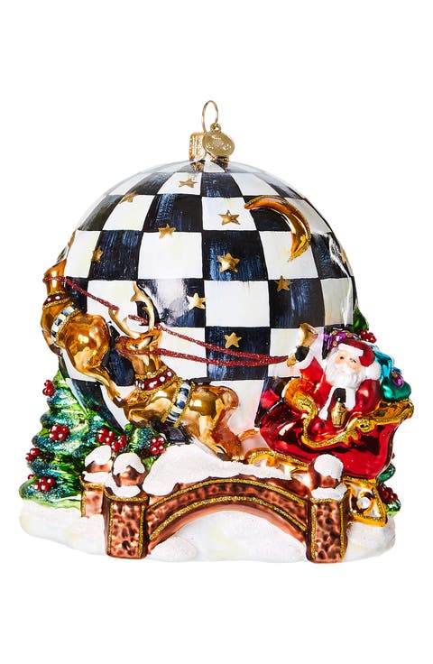 Around the World Santa Ornament