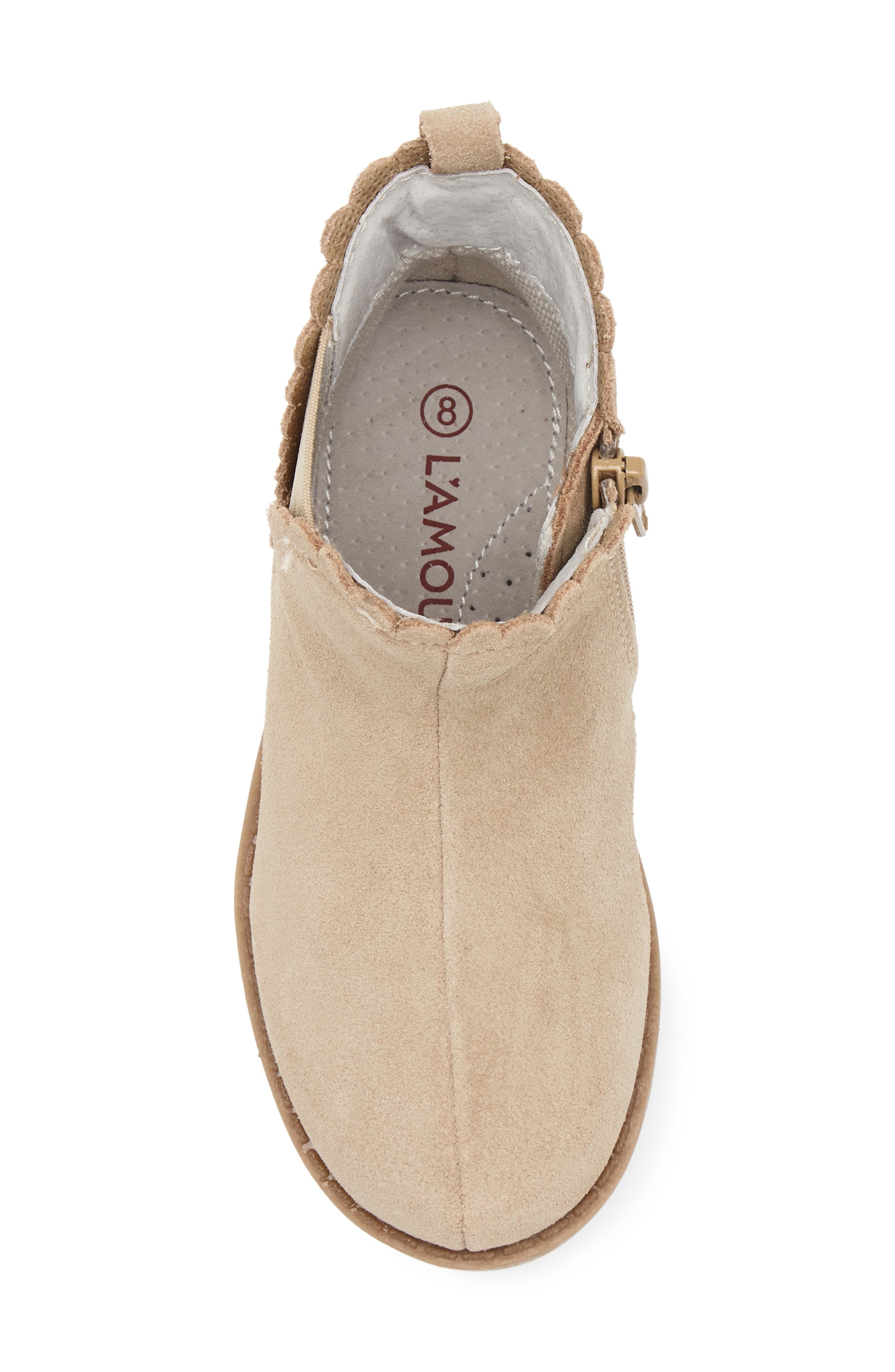 Kids' Nicola Scalloped Bootie, Alternate, color, SAND