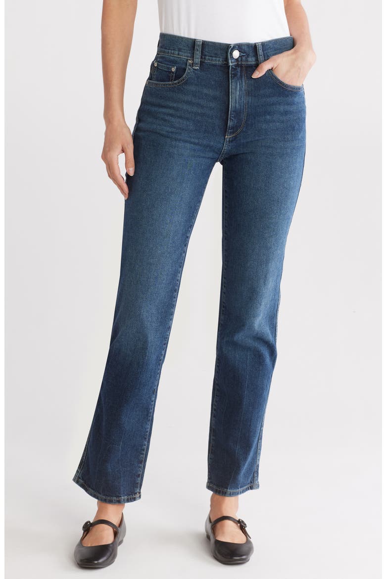 Patti High Waist Ankle Straight Leg Jeans, Main, color, CROMER
