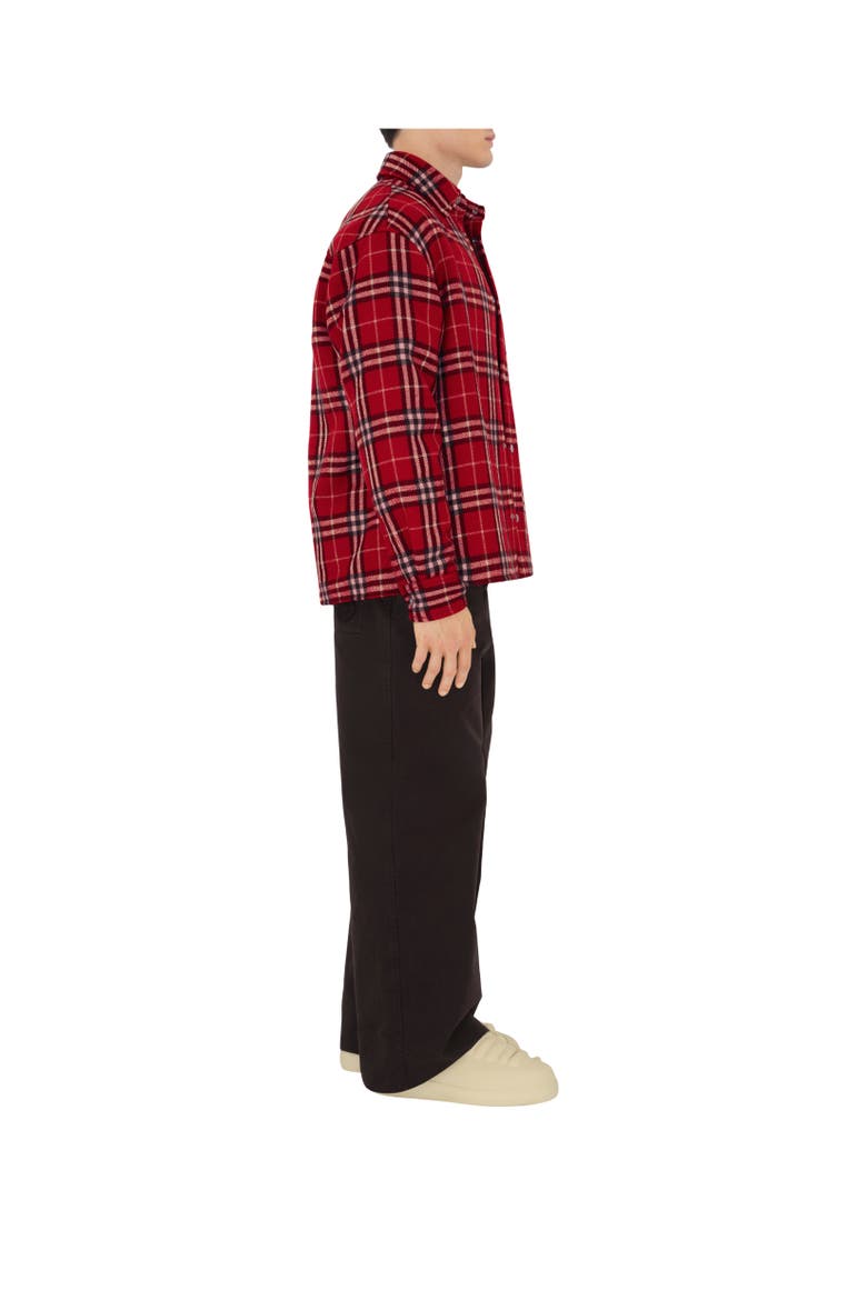 Check Wool Overshirt, Alternate, color, Geranium