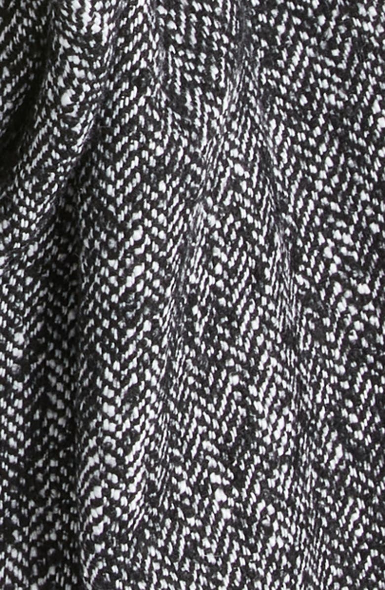 CLIFTON WILSON Herringbone Wool Scarf, Alternate, color, Dark Gray
