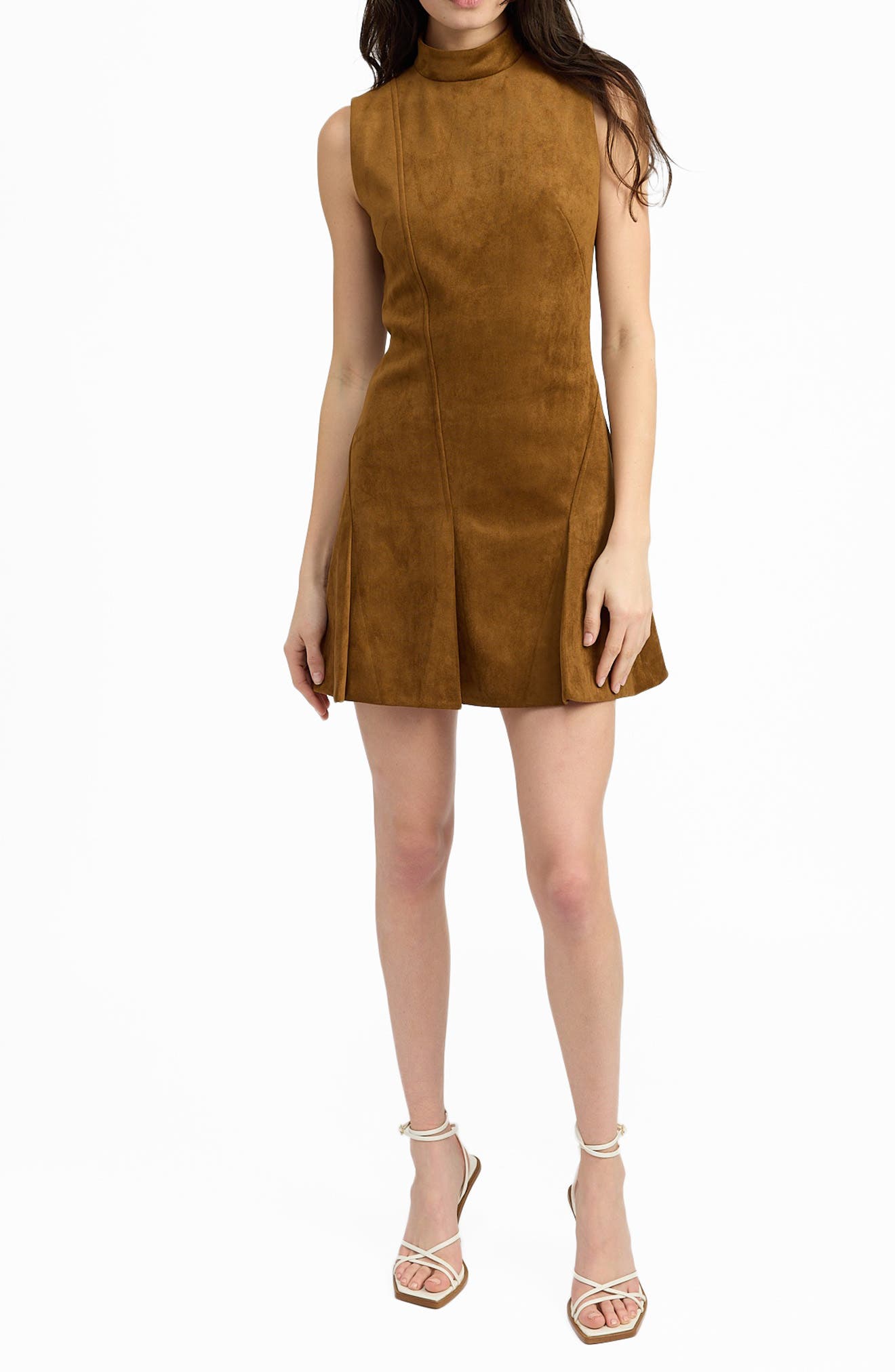 En Saison Logan Sleeveless Minidress in Brown 