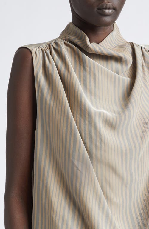 Kallmeyer Penny Stripe Sleeveless Draped Top In Multi